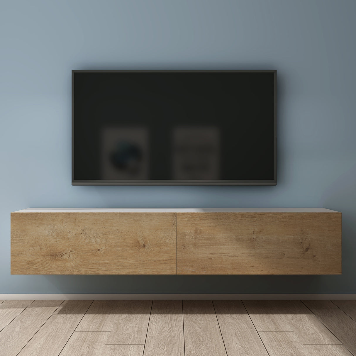 Glasvilla Design – Mueble TV suspendido con cierre suave y tirador oculto (Fernsehschrank02)