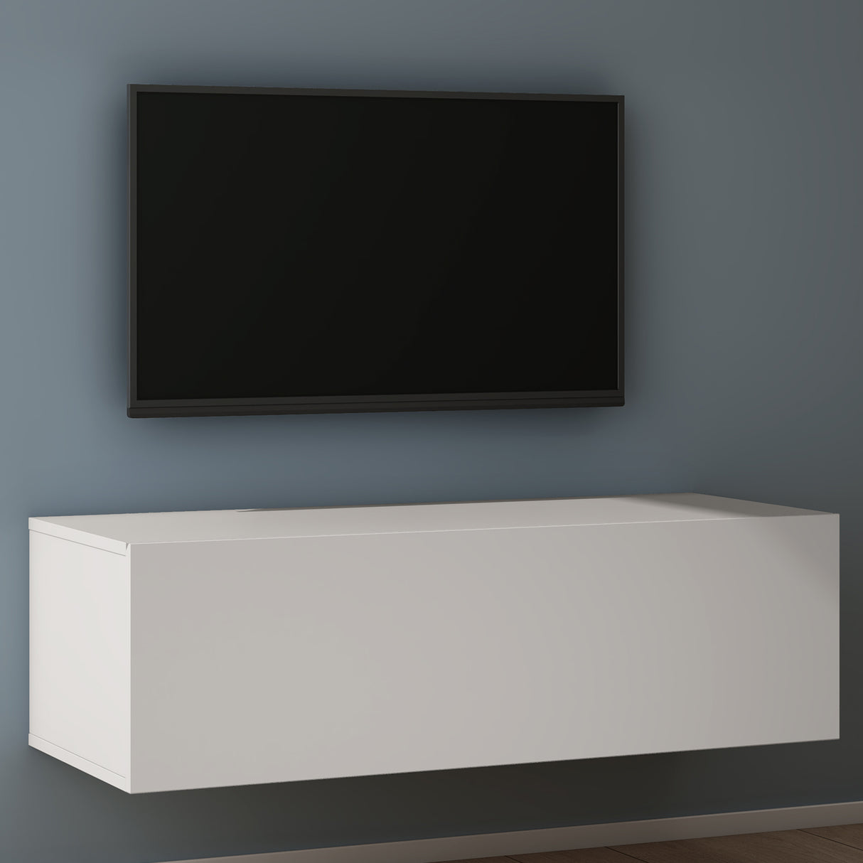 Glasvilla Design – Mueble TV suspendido con cierre suave y tirador oculto (Fernsehschrank02)