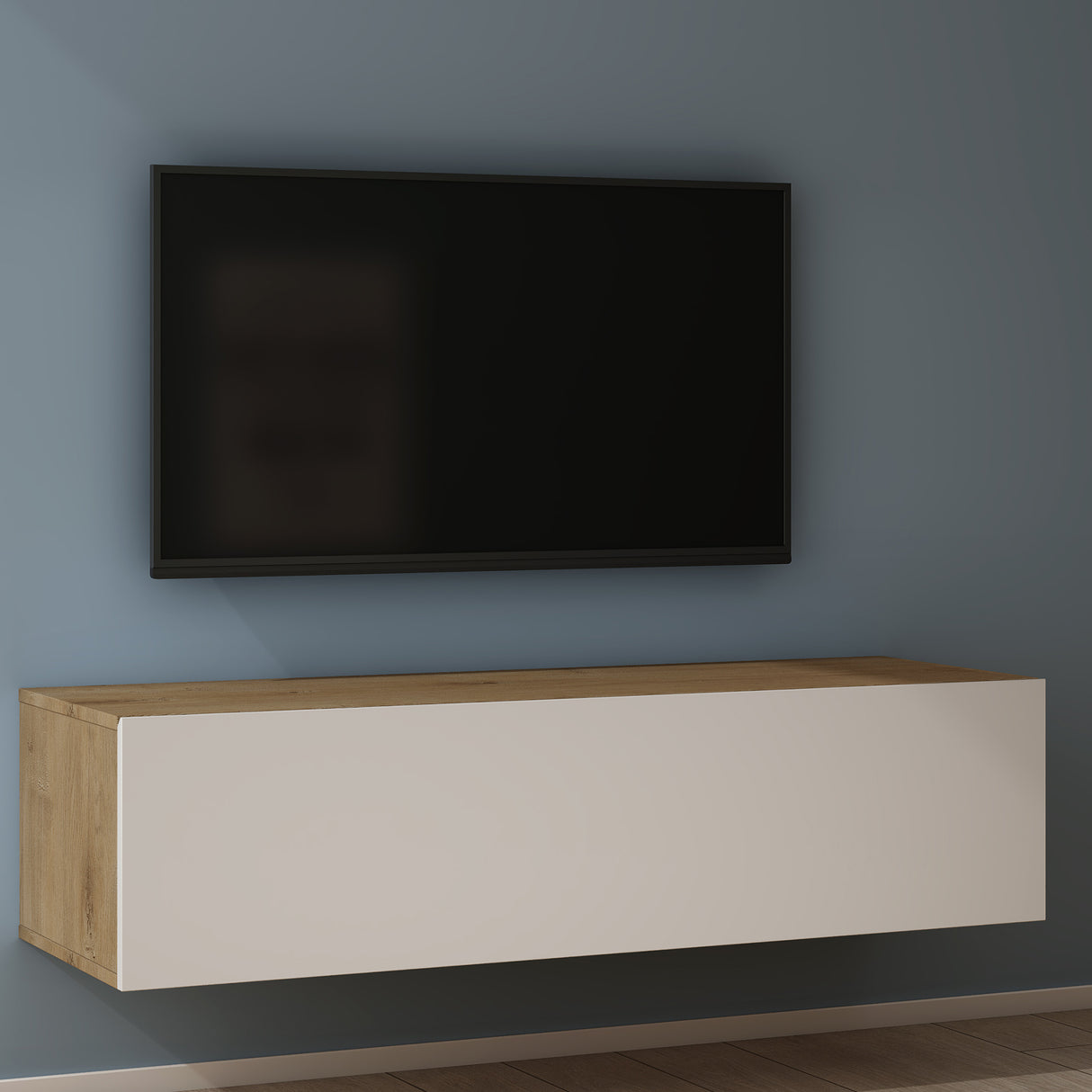 glasvilla mesa de televisión mueble de televisión armario con asa oculta y cierre suave mueble bajo armario colgante para sala de estar mueble de televisión02