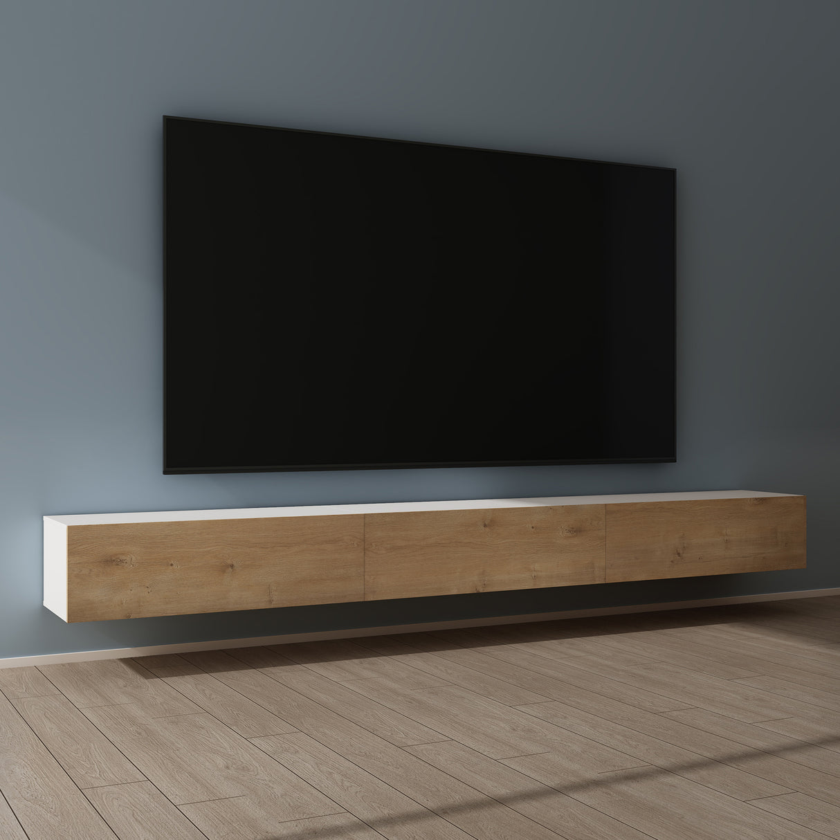 glasvilla mesa de televisión mueble de televisión armario con asa oculta y cierre suave mueble bajo armario colgante para sala de estar mueble de televisión02