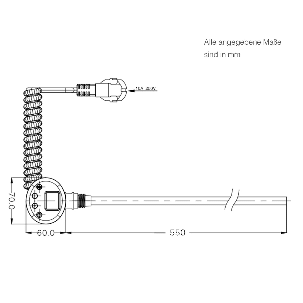 glasvilla Élément Chauffant avec Thermostat Électrique avec Écran LCD Cartouche Chauffante en Acier Inoxydable Élément Chauffant pour Radiateurs Sèche-Serviettes de Salle de Bain