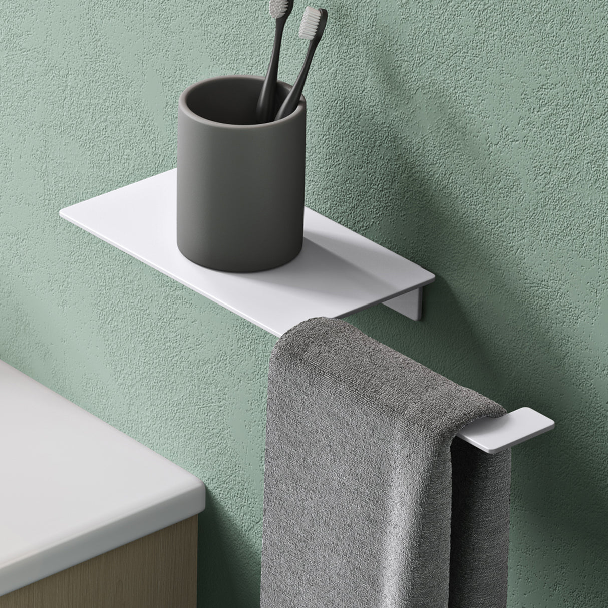 glasvilla Porte-Papier Toilette en Acier Inoxydable Porte-Rouleau de Papier Toilette Lino-01