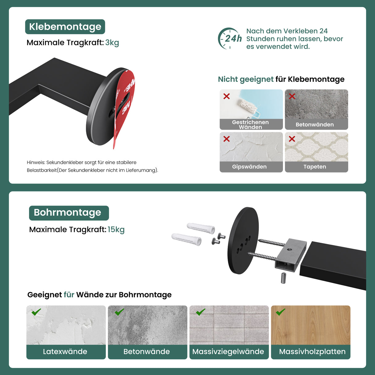 glasvilla Porte-Papier Toilette en Acier Inoxydable Porte-Rouleau de Papier Toilette Lino-02+03+04