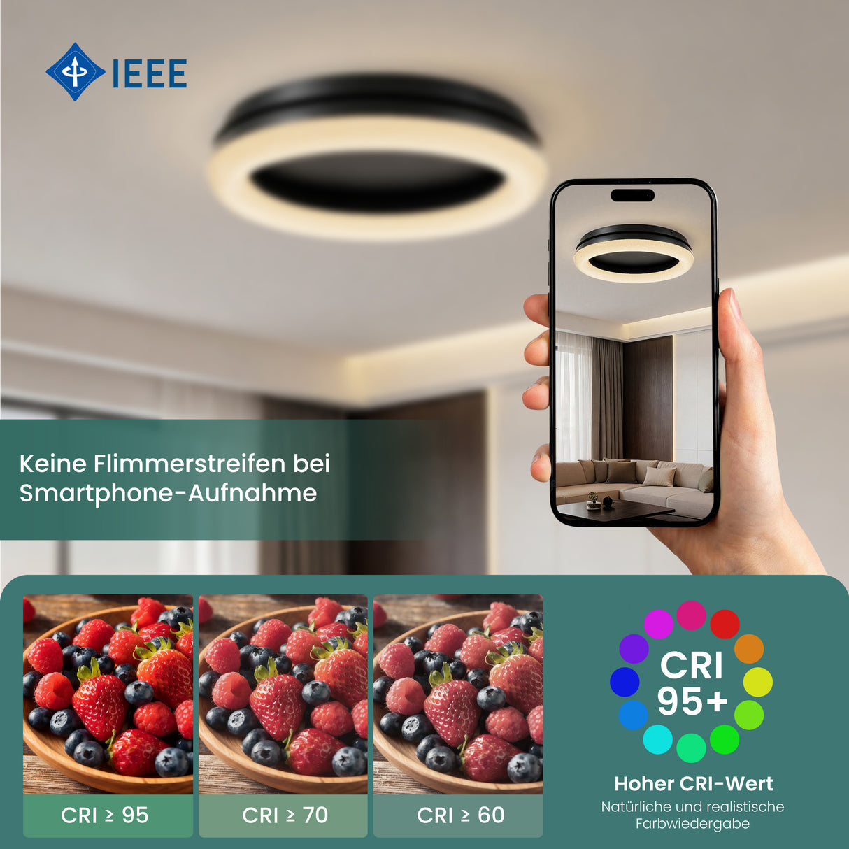 glasvilla Pendelleuchte Esstisch, LED Moderne Hängelampe, stufenlos dimmbar 3000K–6000K, höhenverstellbare Design Esstischlampe mit Fernbedienung & Wandschalter, Luvina03