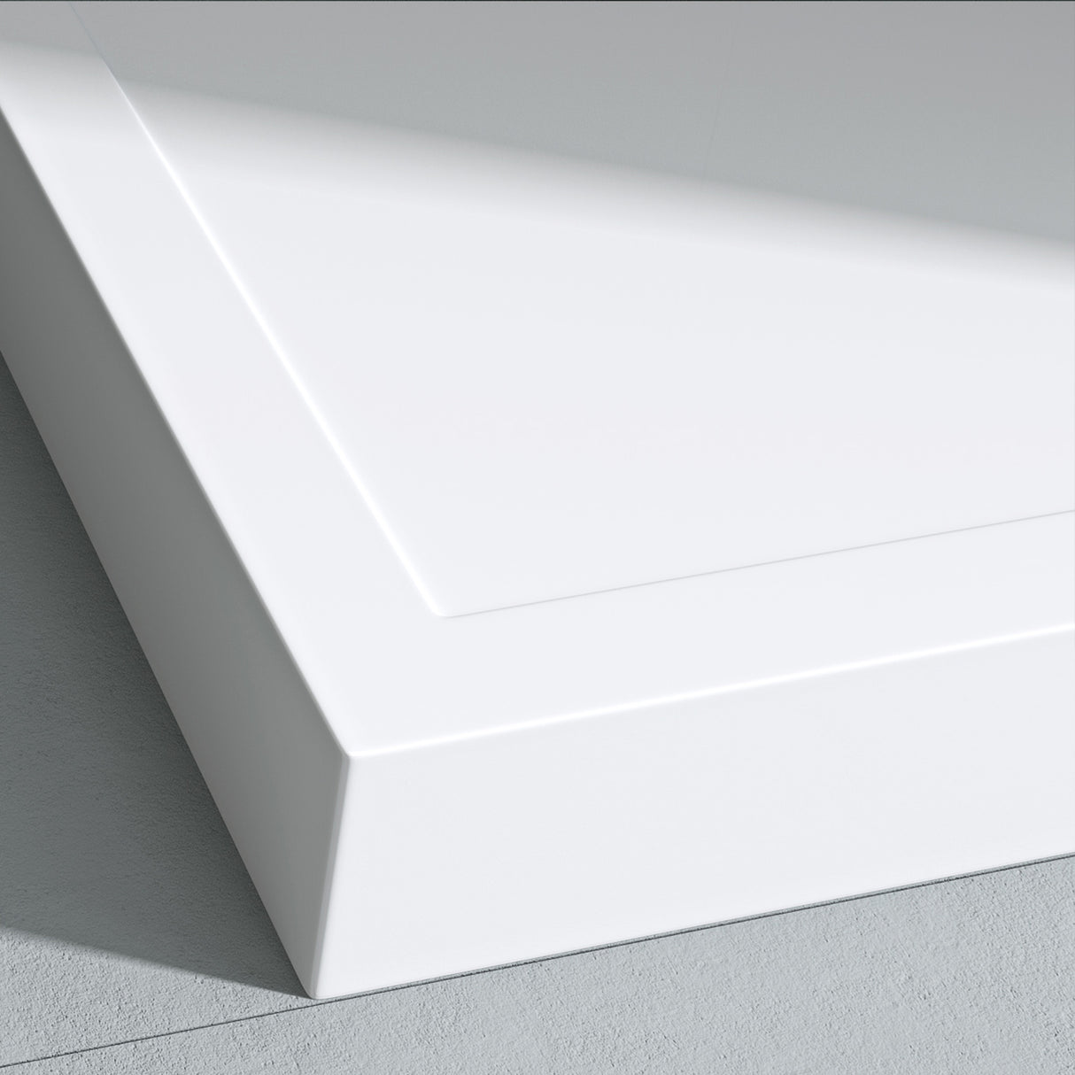 Receveur de douche antidérapant Glasvilla en acrylique carré de haute qualité Lucia