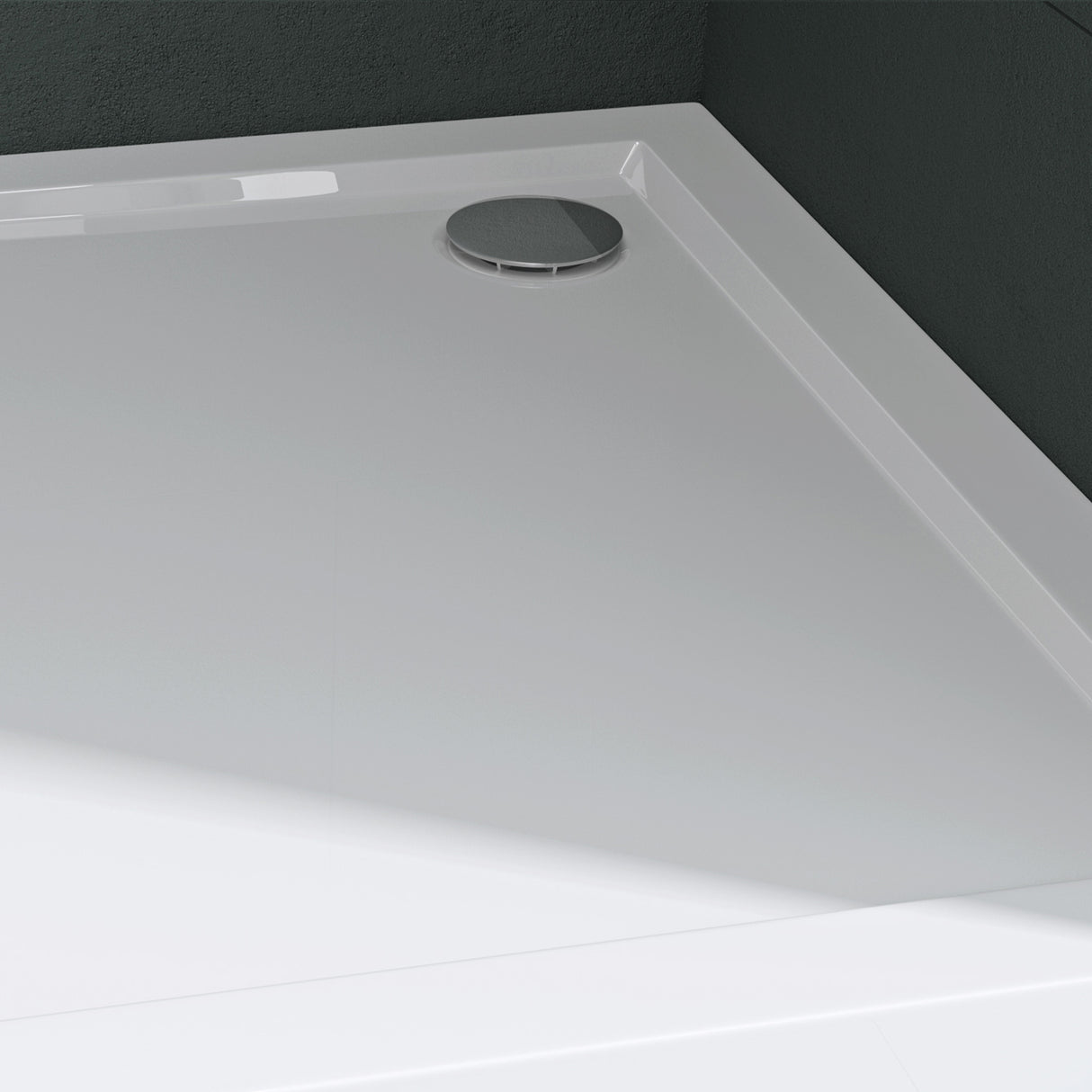 Receveur de douche antidérapant Glasvilla en acrylique carré de haute qualité Lucia