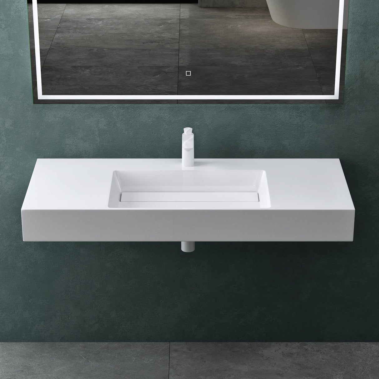 glasvilla Lavabo da Appoggio Lavandino Bagno Sospeso da Marmo Fuso Col12