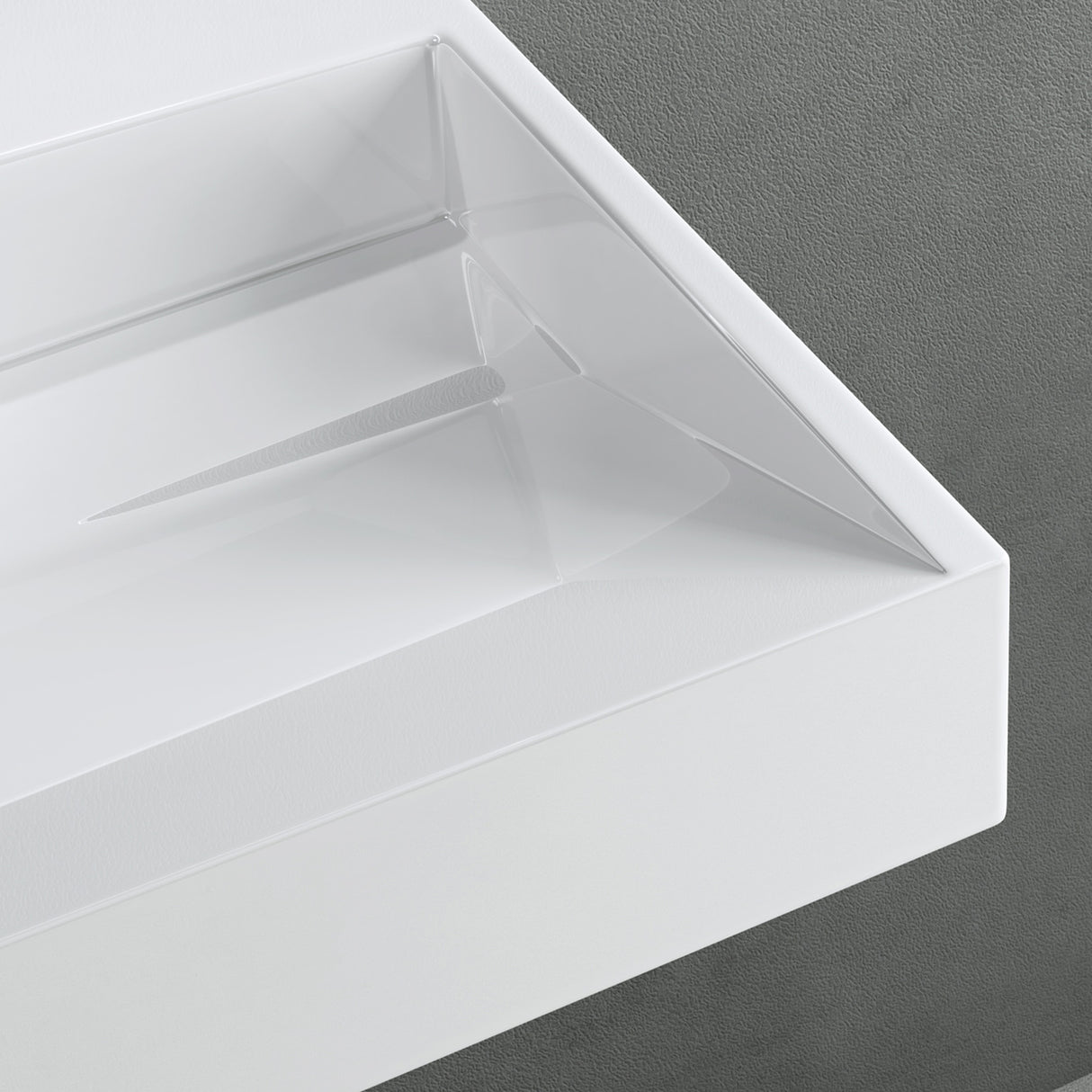 lavabo Glasvilla, lavabo à poser, lavabo suspendu, meuble vasque suspendu avec bonde, en fonte minérale, zone de vasque rectangulaire col19