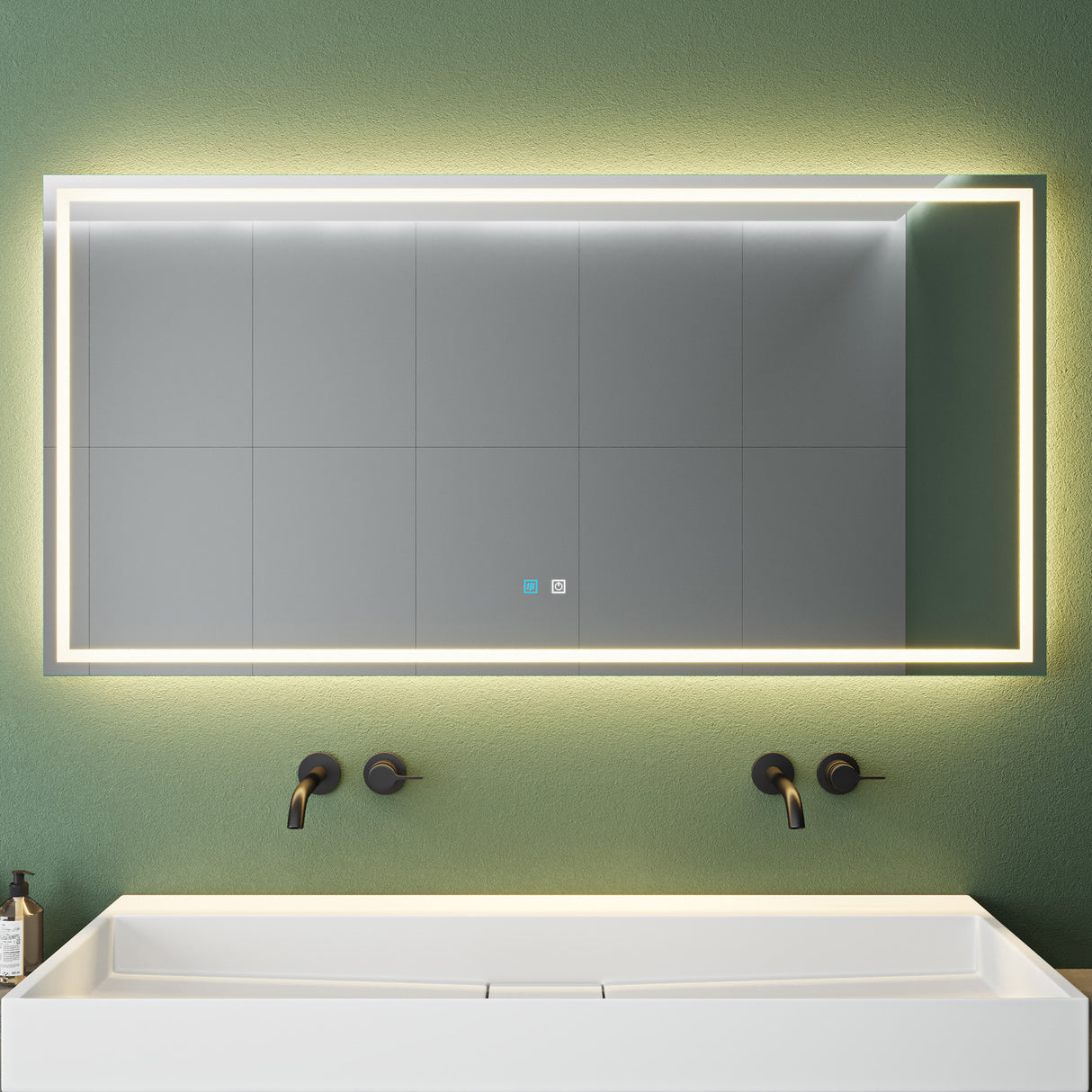 Glasvilla Design Espejo LED de Baño LED02 – Touch Moderno con Tecnología Antivaho Antifog