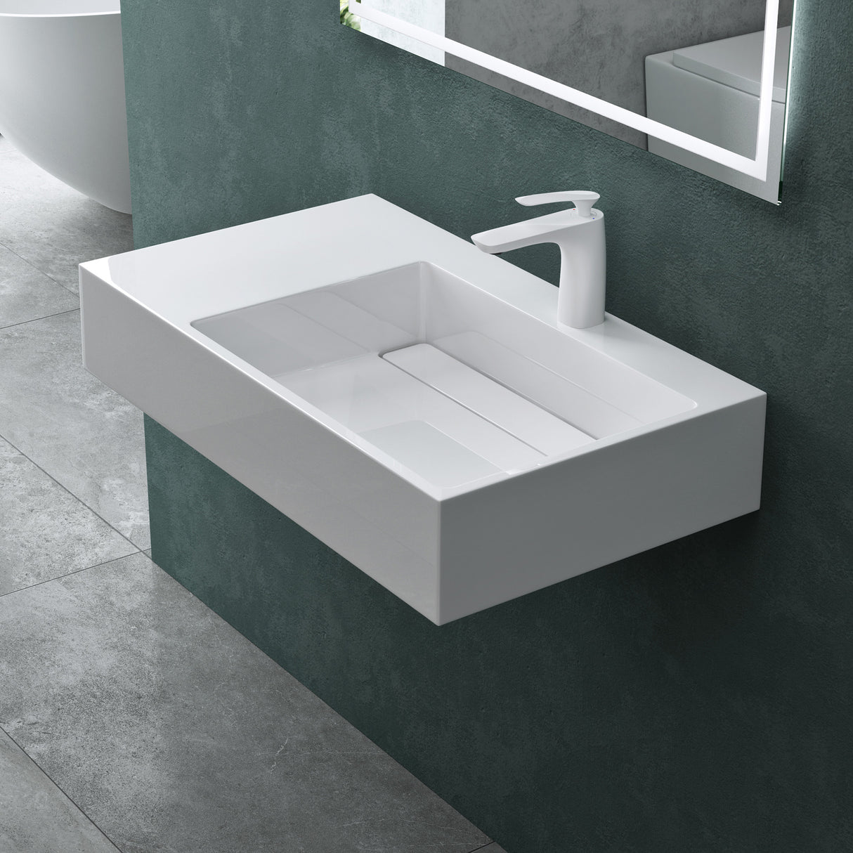 glasvilla Lavabo da Appoggio Lavandino Bagno Sospeso da Marmo Fuso Col12