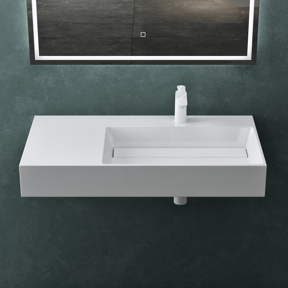 glasvilla Lavabo da Appoggio Lavandino Bagno Sospeso da Marmo Fuso Col12