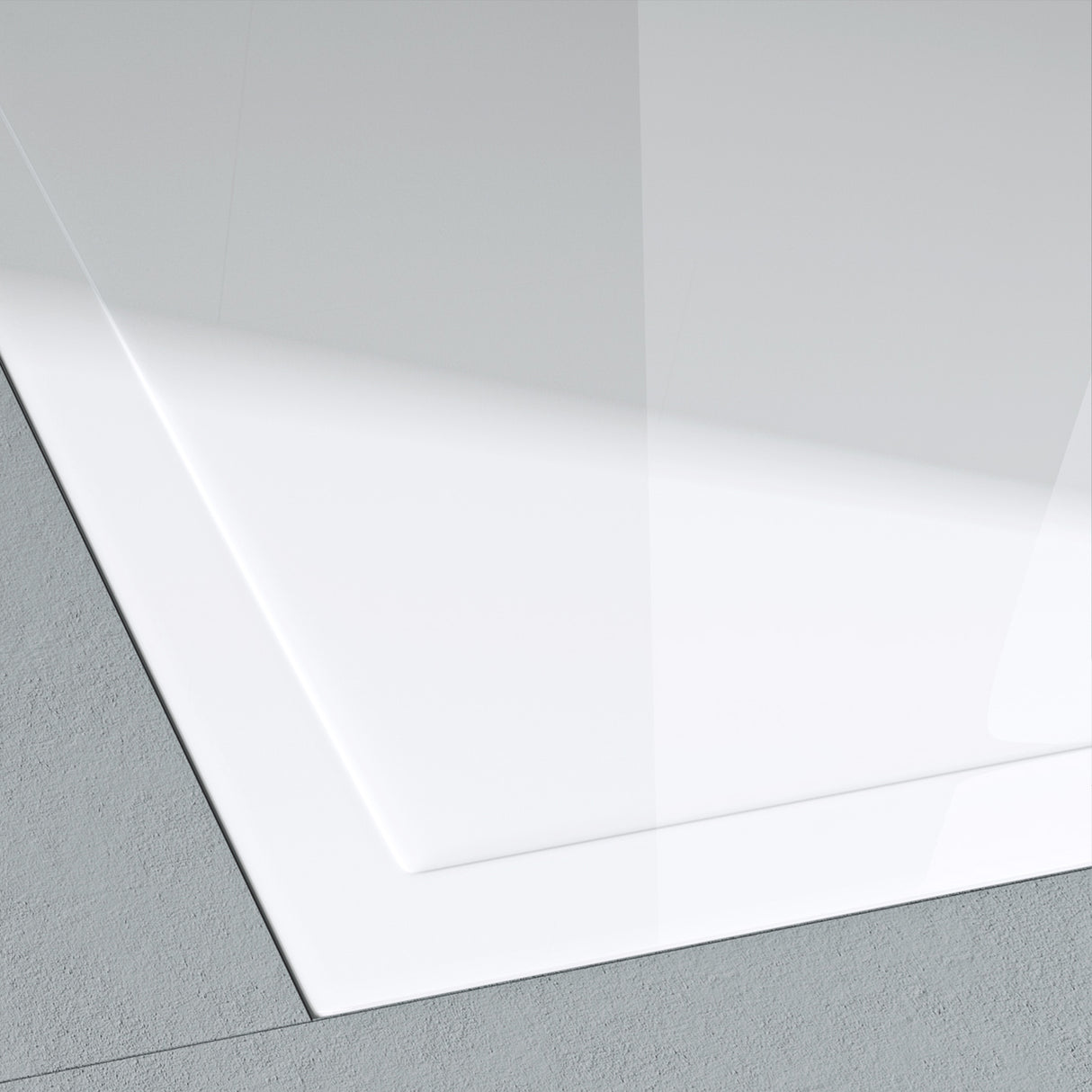 glasvilla Receveur de Douche Bac à Douche Carré en Acrylique de Haute Qualité Faro