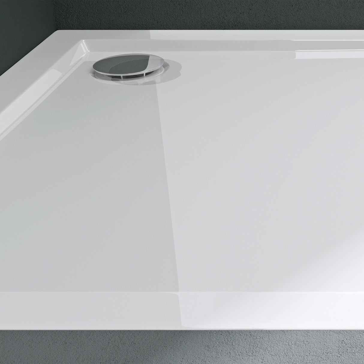 glasvilla Receveur de Douche Bac à Douche Carré en Acrylique de Haute Qualité Faro