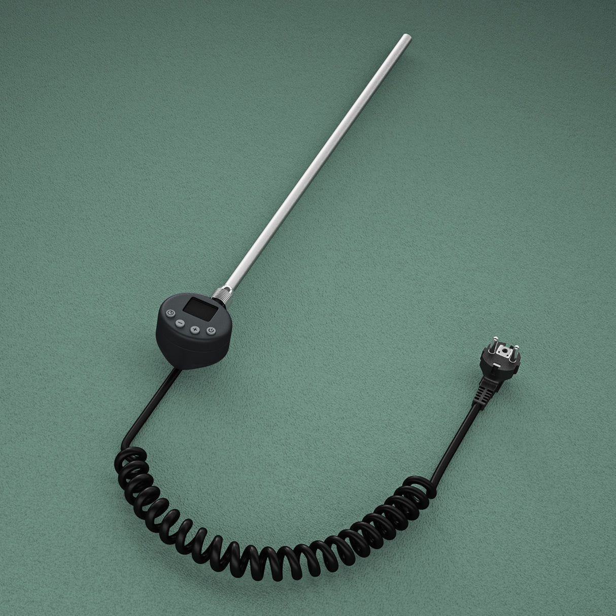 glasvilla Élément Chauffant avec Thermostat Électrique avec Écran LCD Cartouche Chauffante en Acier Inoxydable Élément Chauffant pour Radiateurs Sèche-Serviettes de Salle de Bain