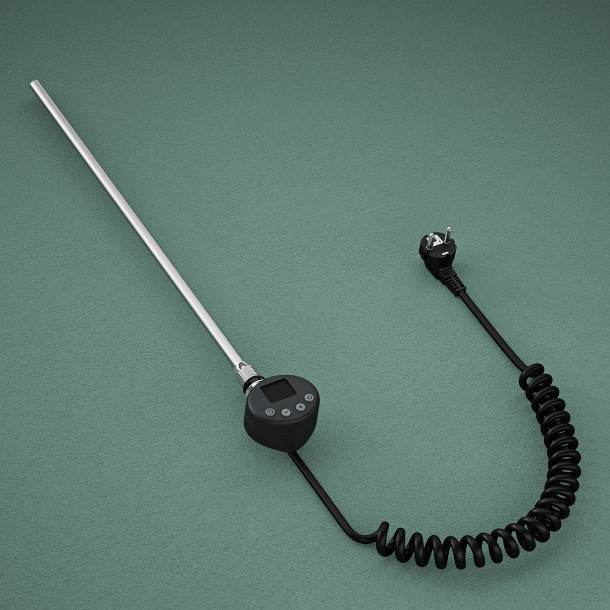 glasvilla Élément Chauffant avec Thermostat Électrique avec Écran LCD Cartouche Chauffante en Acier Inoxydable Élément Chauffant pour Radiateurs Sèche-Serviettes de Salle de Bain