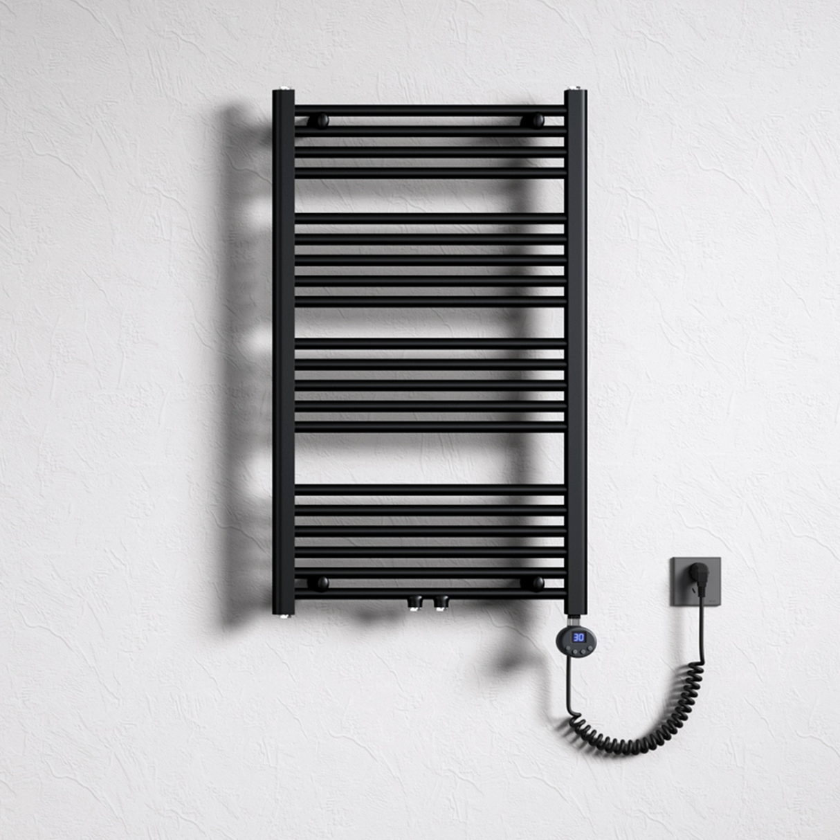 glasvilla Radiateur de Salle de Bain Sèche-Serviettes Électrique avec Raccordement Latéral Radiateur Tubulaire RHE avec Élément Chauffant 02