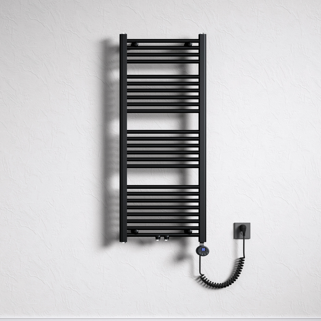 glasvilla Radiateur de Salle de Bain Sèche-Serviettes Électrique avec Raccordement Latéral Radiateur Tubulaire RHE avec Élément Chauffant 02