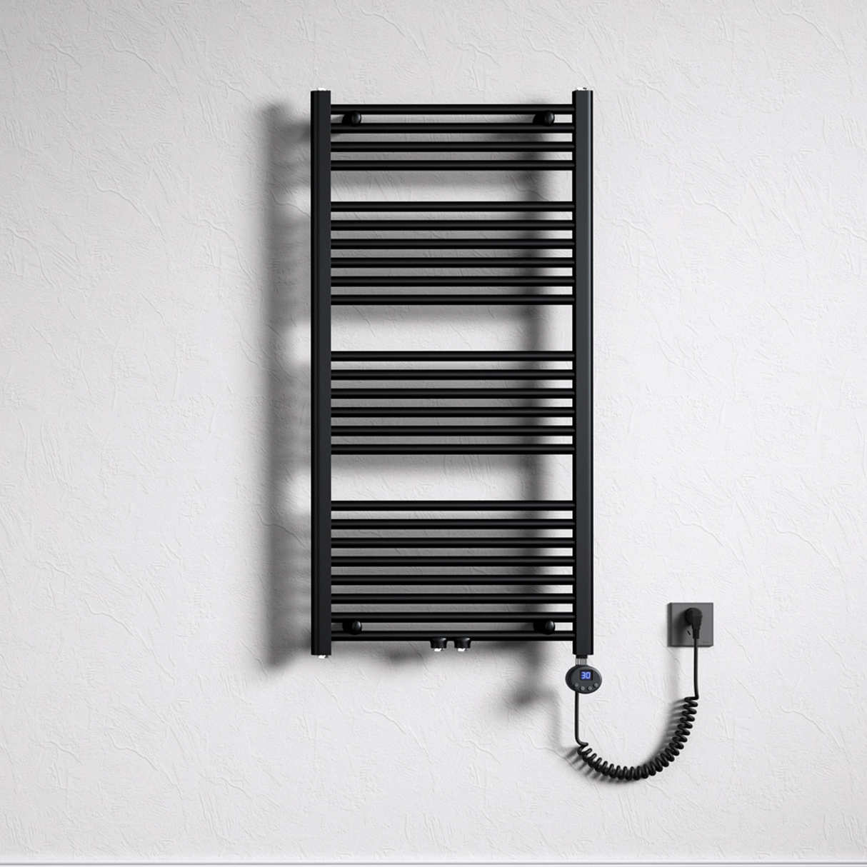 glasvilla Radiateur de Salle de Bain Sèche-Serviettes Électrique avec Raccordement Latéral Radiateur Tubulaire RHE avec Élément Chauffant 02
