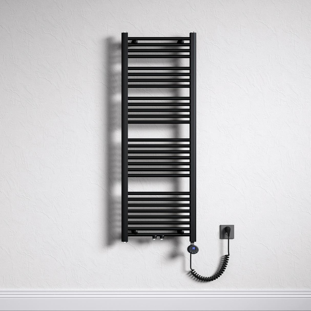 glasvilla Radiateur de Salle de Bain Sèche-Serviettes Électrique avec Raccordement Latéral Radiateur Tubulaire RHE avec Élément Chauffant 02
