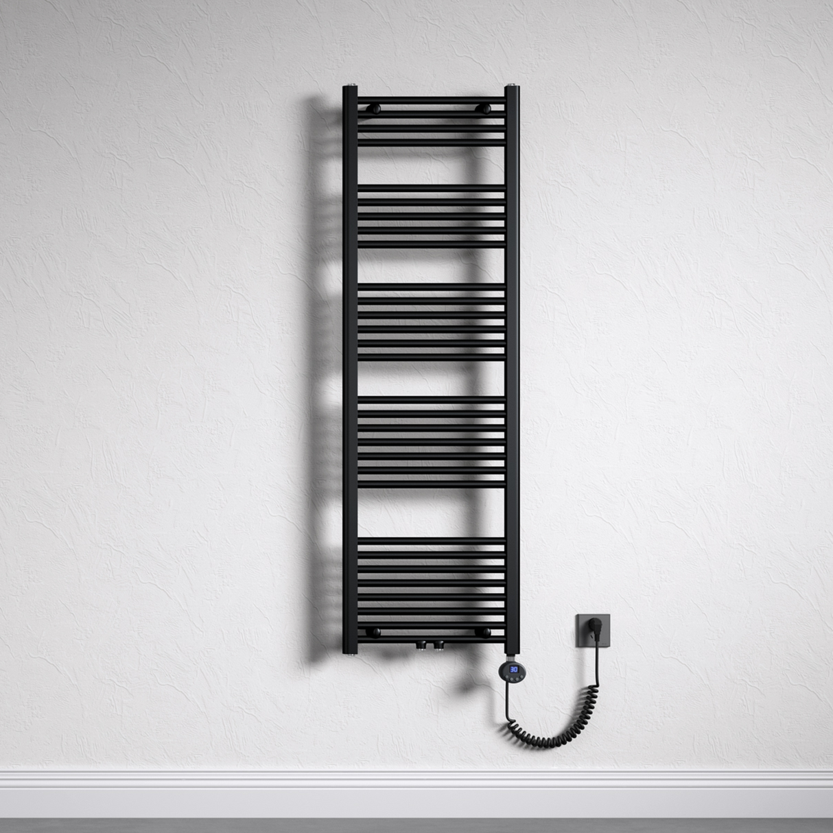 glasvilla Radiateur de Salle de Bain Sèche-Serviettes Électrique avec Raccordement Latéral Radiateur Tubulaire RHE avec Élément Chauffant 02