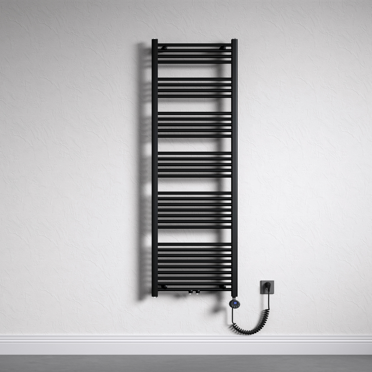 glasvilla Radiateur de Salle de Bain Sèche-Serviettes Électrique avec Raccordement Latéral Radiateur Tubulaire RHE avec Élément Chauffant 02