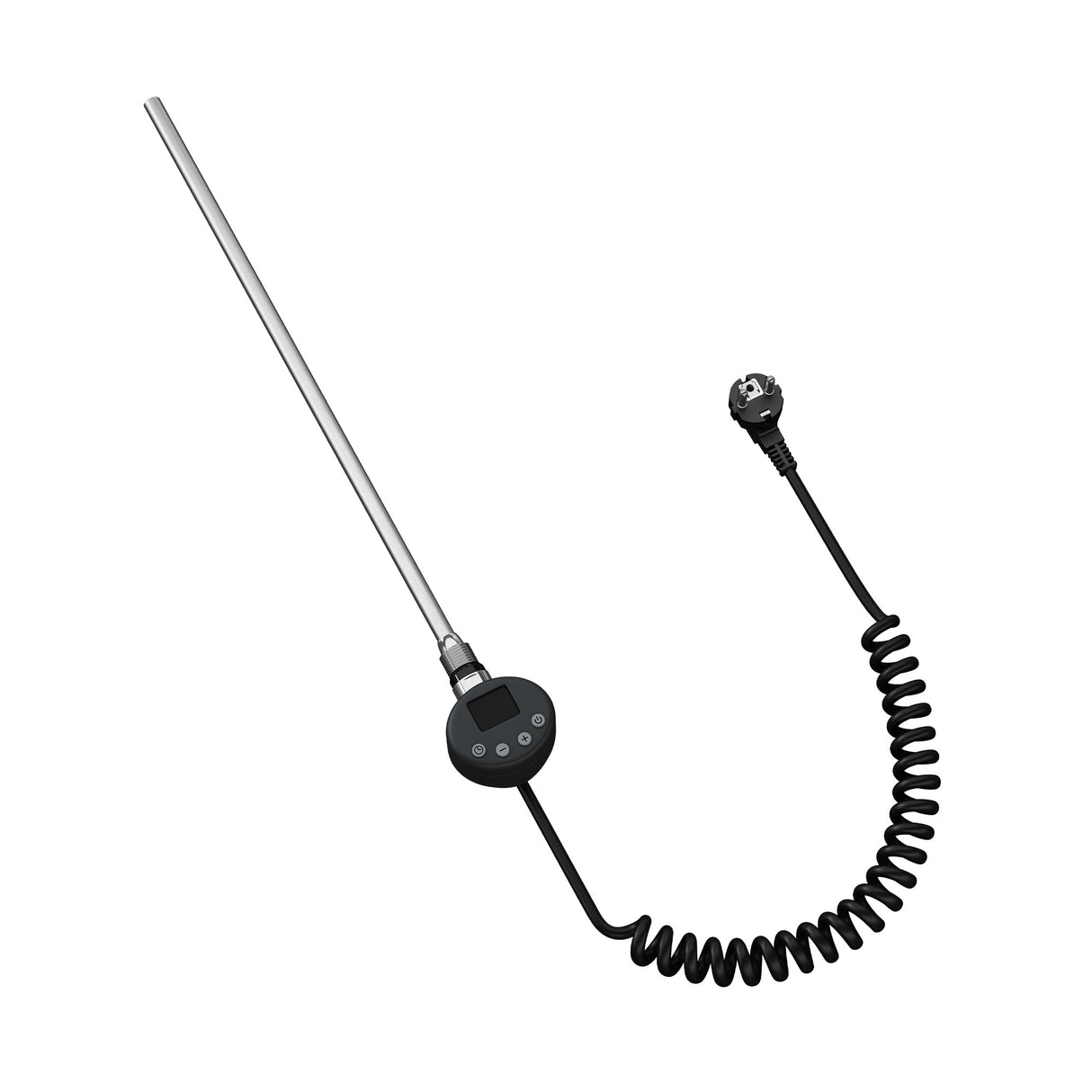 glasvilla Élément Chauffant avec Thermostat Électrique avec Écran LCD Cartouche Chauffante en Acier Inoxydable Élément Chauffant pour Radiateurs Sèche-Serviettes de Salle de Bain