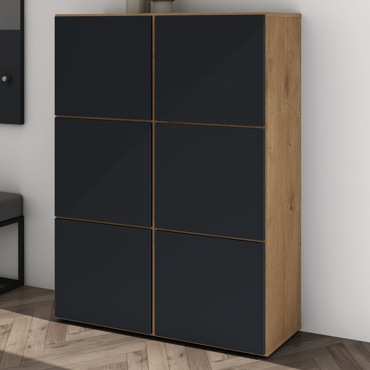 glasvilla Meuble à Chaussures Coffre à Chaussures avec 3 Compartiments LTH 45x36x120 cm Meuble à Chaussures 02