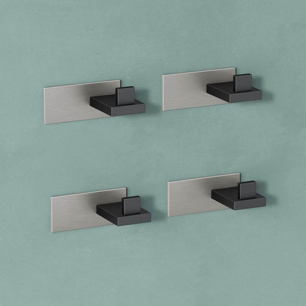 glasvilla Patères Porte-Manteau Mural Crochets Muraux en Acier Inoxydable à Manteaux Stalo-06+Stalo-07