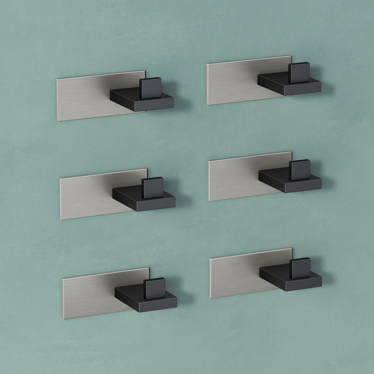 glasvilla Patères Porte-Manteau Mural Crochets Muraux en Acier Inoxydable à Manteaux Stalo-06+Stalo-07