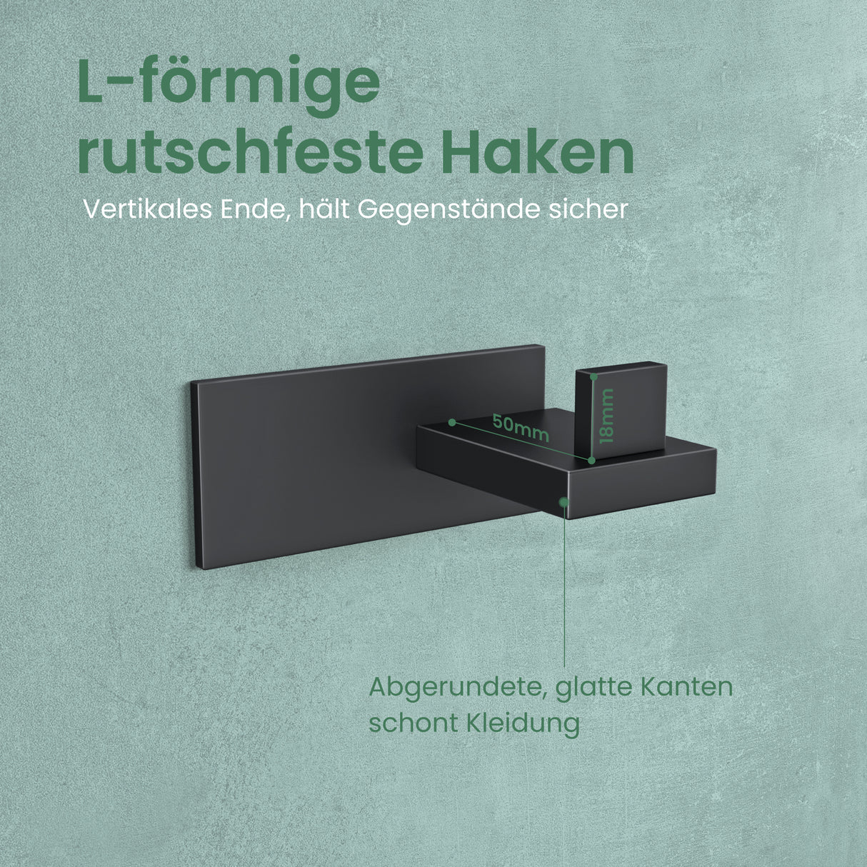 glasvilla Patères Porte-Manteau Mural Crochets Muraux en Acier Inoxydable à Manteaux Stalo-06+Stalo-07