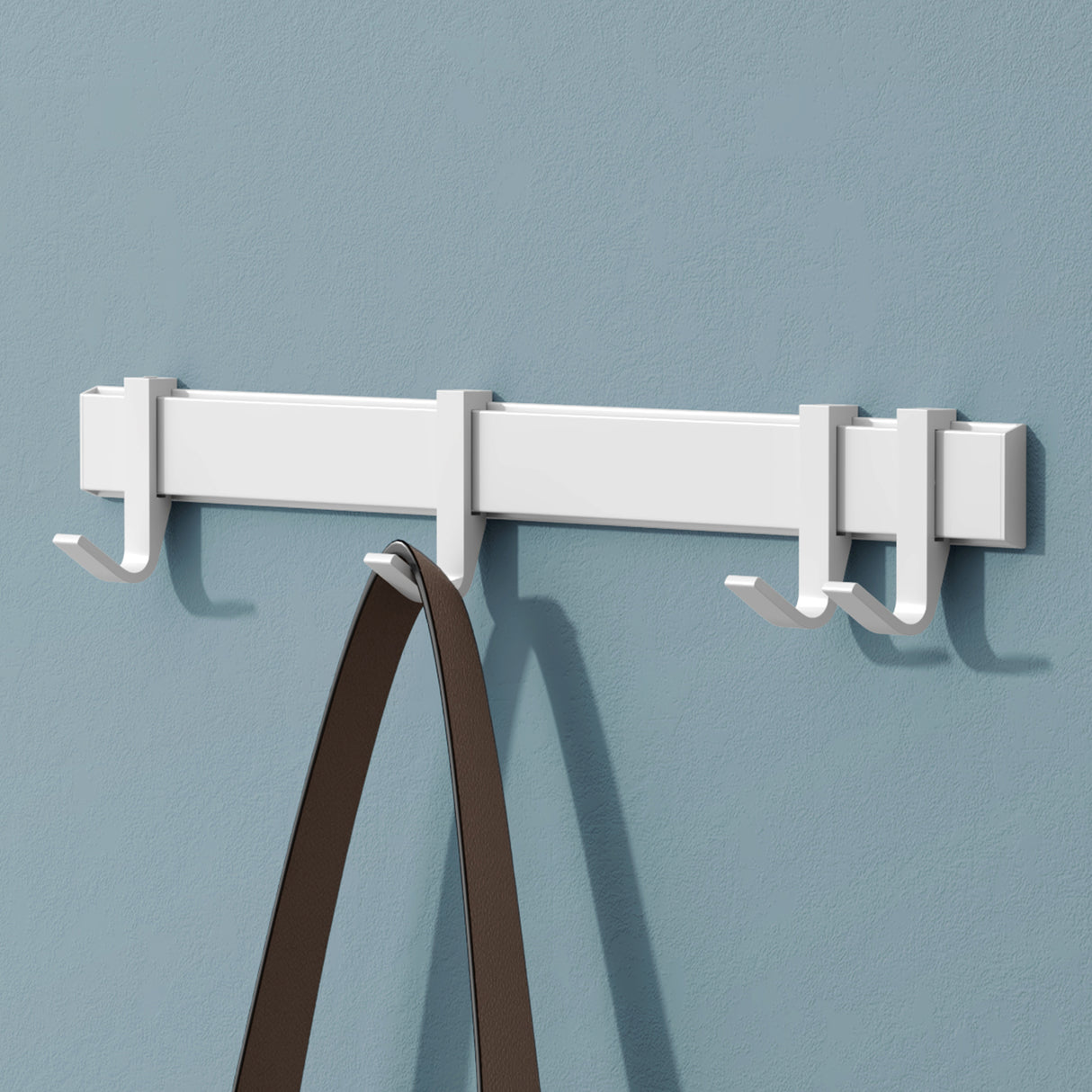 glasvilla Kleiderhaken zum Bohren oder Kleben, Garderobenleiste aus Aluminium, Garderobenhaken Wandhaken Stalo-12