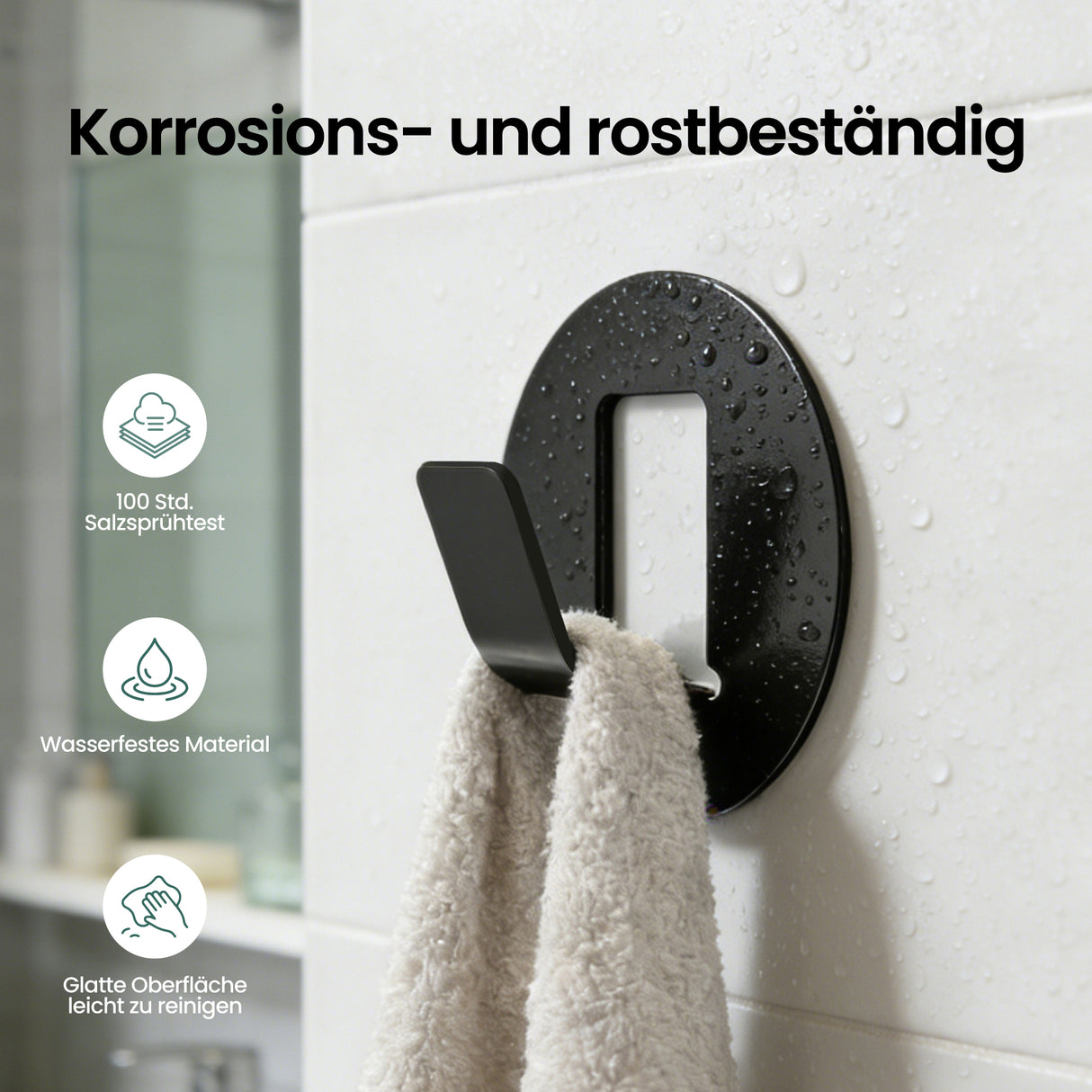glasvilla Kleiderhaken 4 Stück Wandgarderobe Wandhaken aus Aluminiumlegierung Garderobenleiste Garderobenhaken Stalo-16