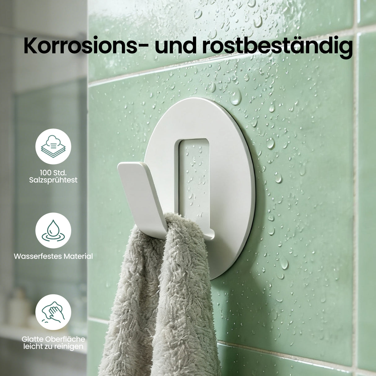 glasvilla Kleiderhaken 4 Stück Wandgarderobe Wandhaken aus Aluminiumlegierung Garderobenleiste Garderobenhaken Stalo-16