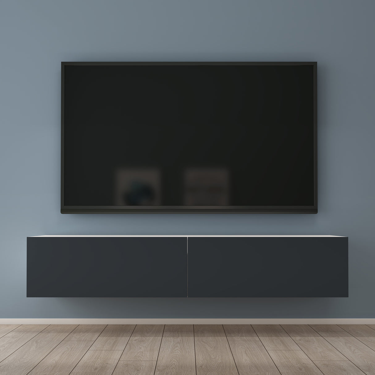Glasvilla Design – Mueble TV suspendido con cierre suave y tirador oculto (Fernsehschrank02)