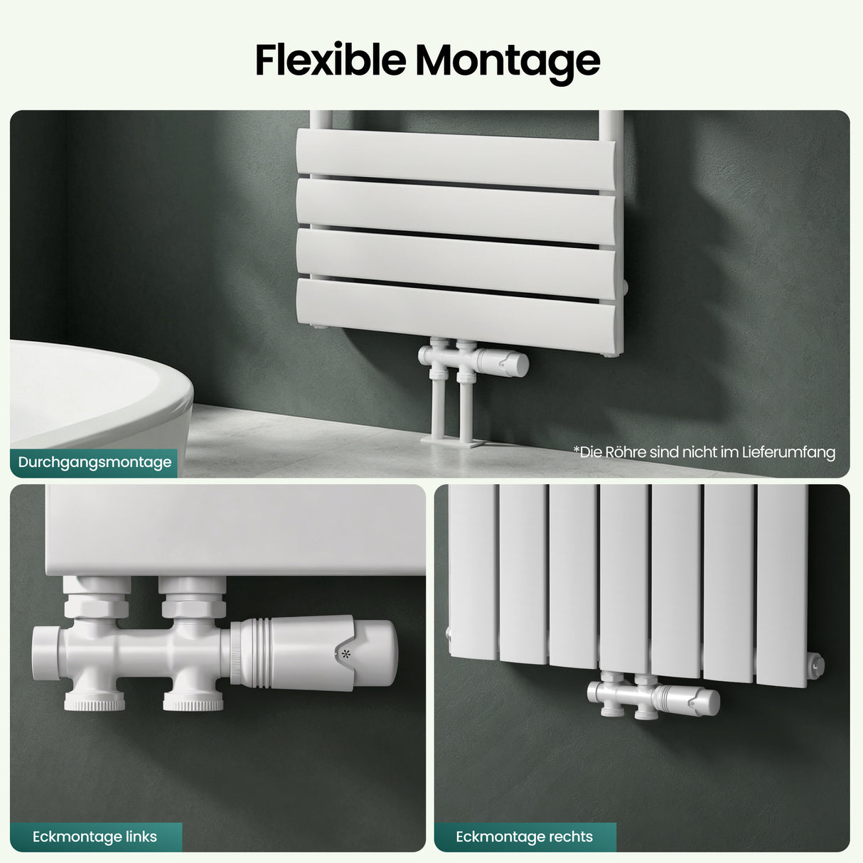 Glasvilla Design – Válvula termostática para radiador con regulador de temperatura (6°–28°C)