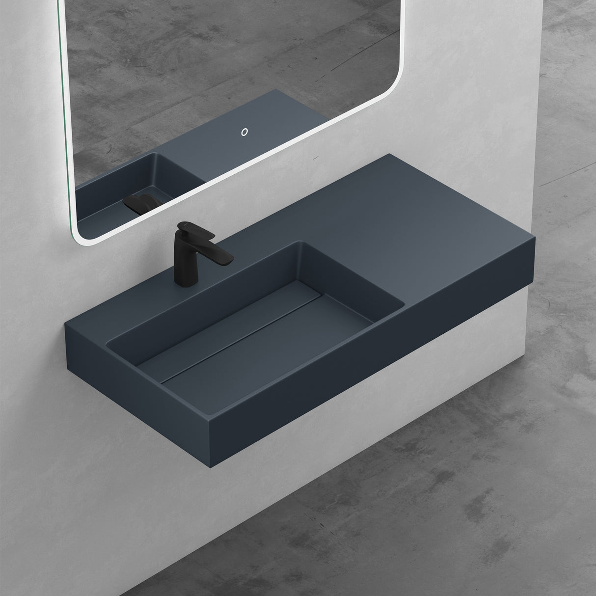 glasvilla Lavabo da Appoggio Lavandino Bagno Sospeso da Marmo Fuso Col12