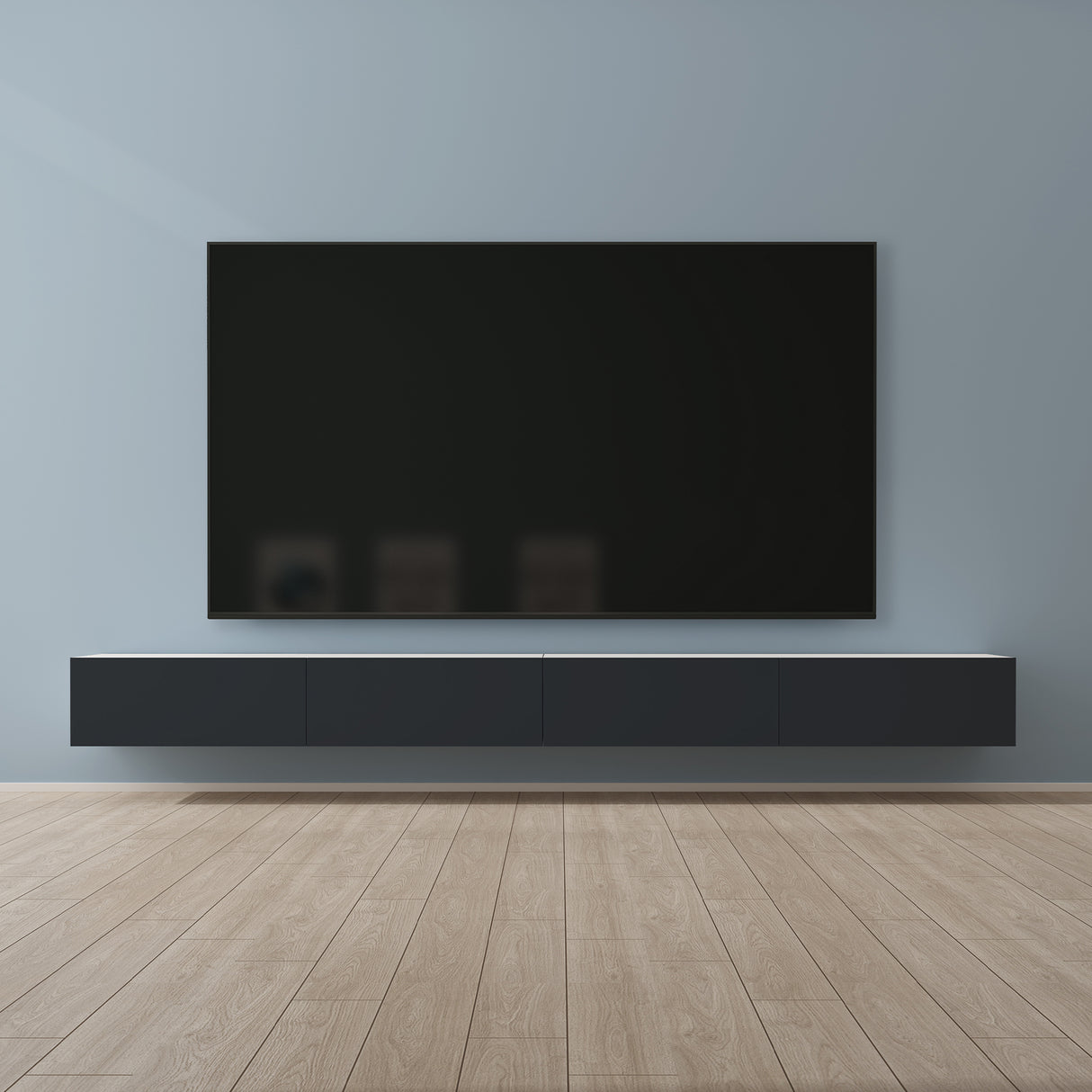 Glasvilla Design – Mueble TV suspendido con cierre suave y tirador oculto (Fernsehschrank02)