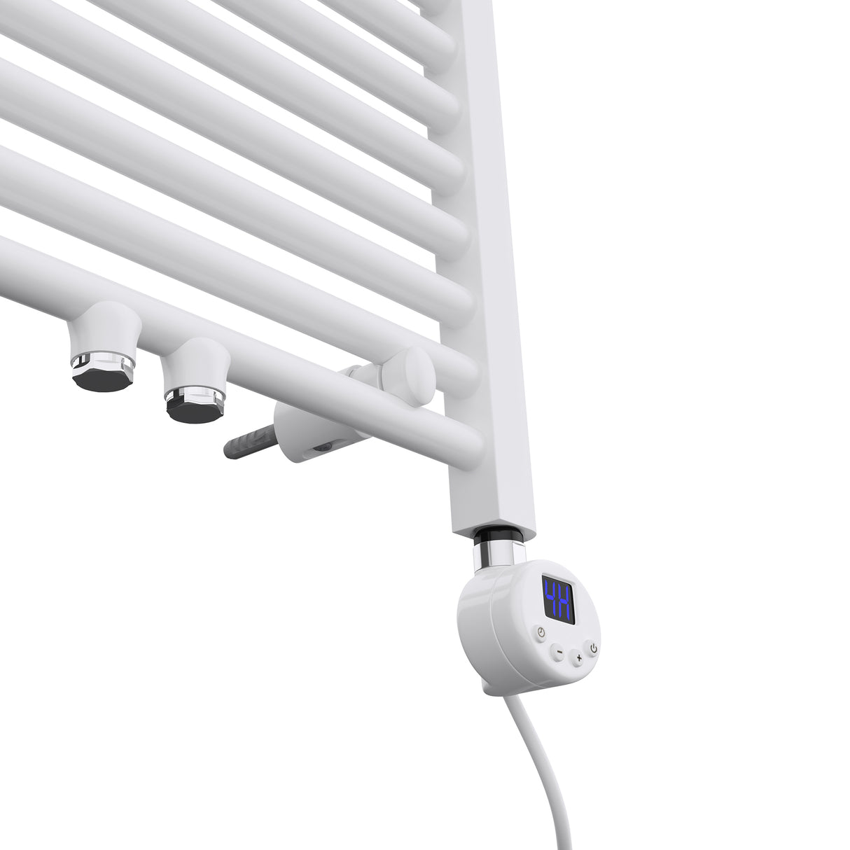 glasvilla Élément Chauffant avec Thermostat Électrique avec Écran LCD Cartouche Chauffante en Acier Inoxydable Élément Chauffant pour Radiateurs Sèche-Serviettes de Salle de Bain