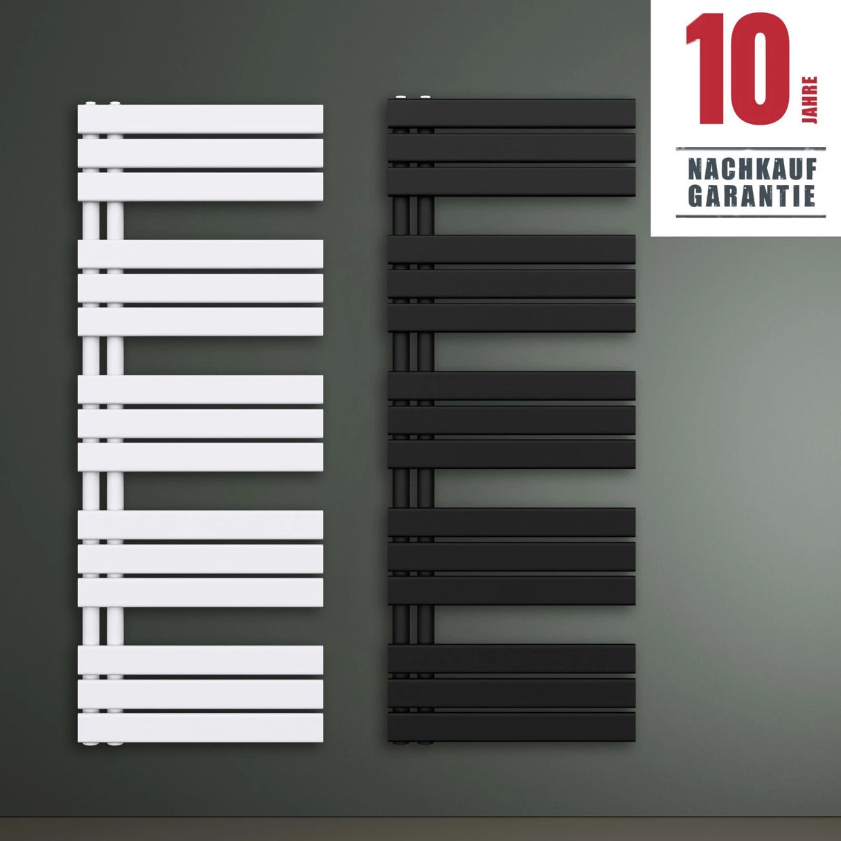 glasvilla Radiateur de Salle de Bain Radiateur Sèche-Serviettes à Raccordement Latéral Plat Sèche-Serviettes FN