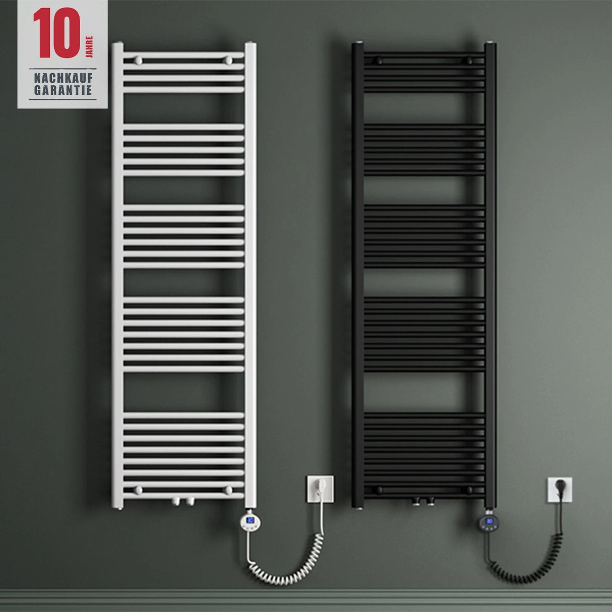 glasvilla Radiateur de Salle de Bain Sèche-Serviettes Électrique avec Raccordement Latéral Radiateur Tubulaire RHE avec Élément Chauffant 02