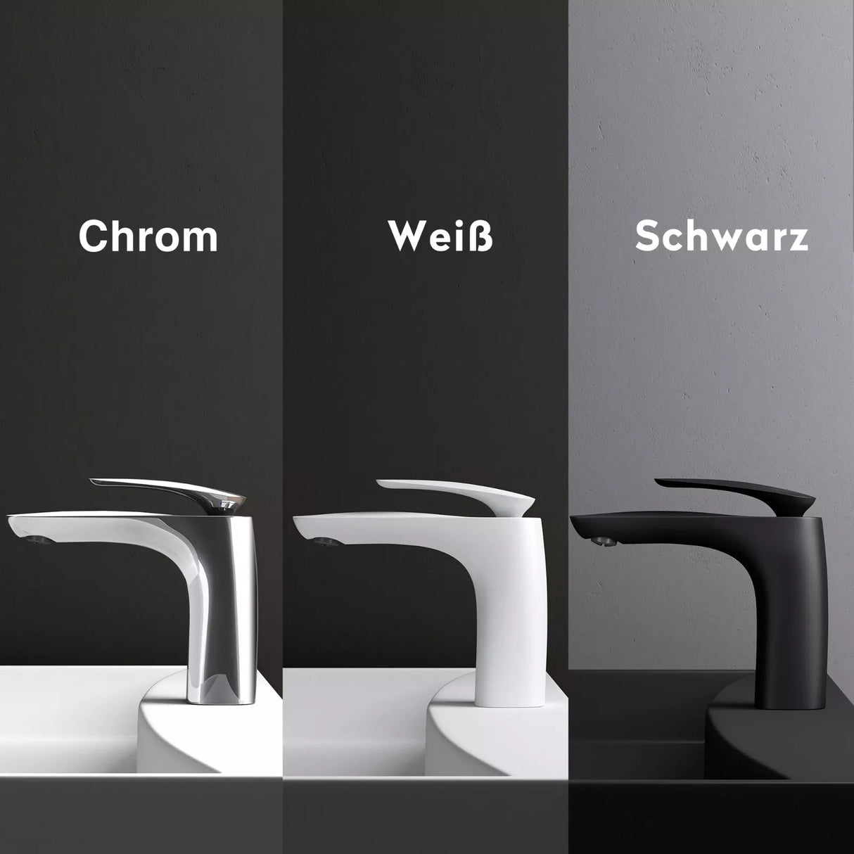 glasvilla Robinet de Salle de Bain Mitigeur Monocommande pour Lavabo Installation de Salle de Bain WAM-7201