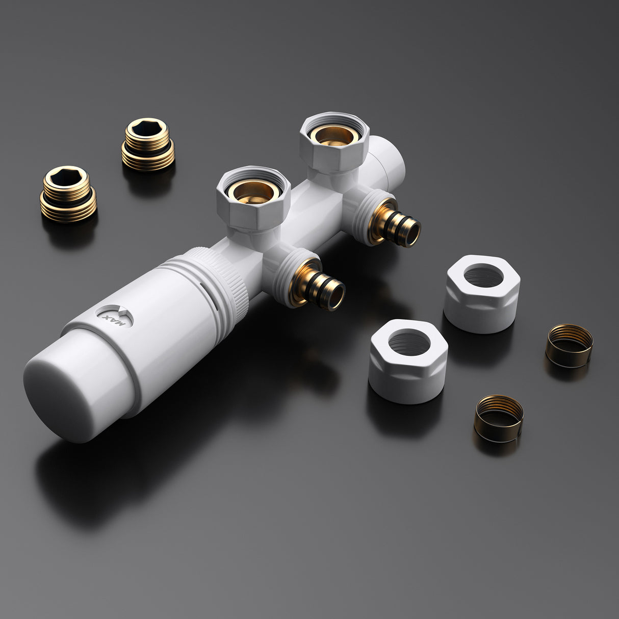 glasvilla Robinet de Radiateur avec Régulateur et Réglage de la Température de 6° à 28° Robinet Thermostatique