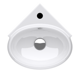 glasvilla lavabo lavabo de encimera lavabo colgante pequeño cuenco de cerámica blanco con recubrimiento nano para el baño y aseo de invitados Bruselas002