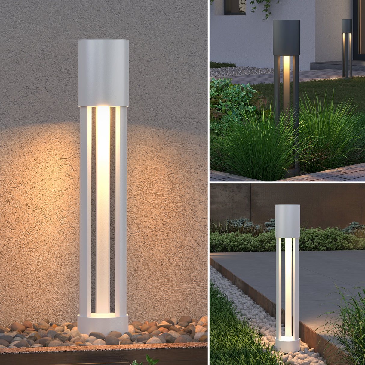 glasvilla Luminaire d’Extérieur ⌀120xH700mm IP65 | Borne et Lampadaire de Jardin 3000K | Éclairage de Chemin Extérieur 10W NeoForge