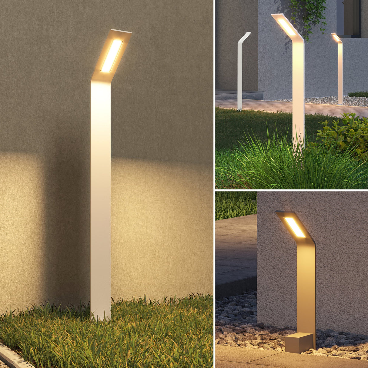 glasvilla Éclairage Extérieur IP65 | Éclairage de Chemin Extérieur | Borne Lumineuse pour Jardin, Lampadaire 3000K | Lampe d’Extérieur Lampadaire 6W Pfadfinder