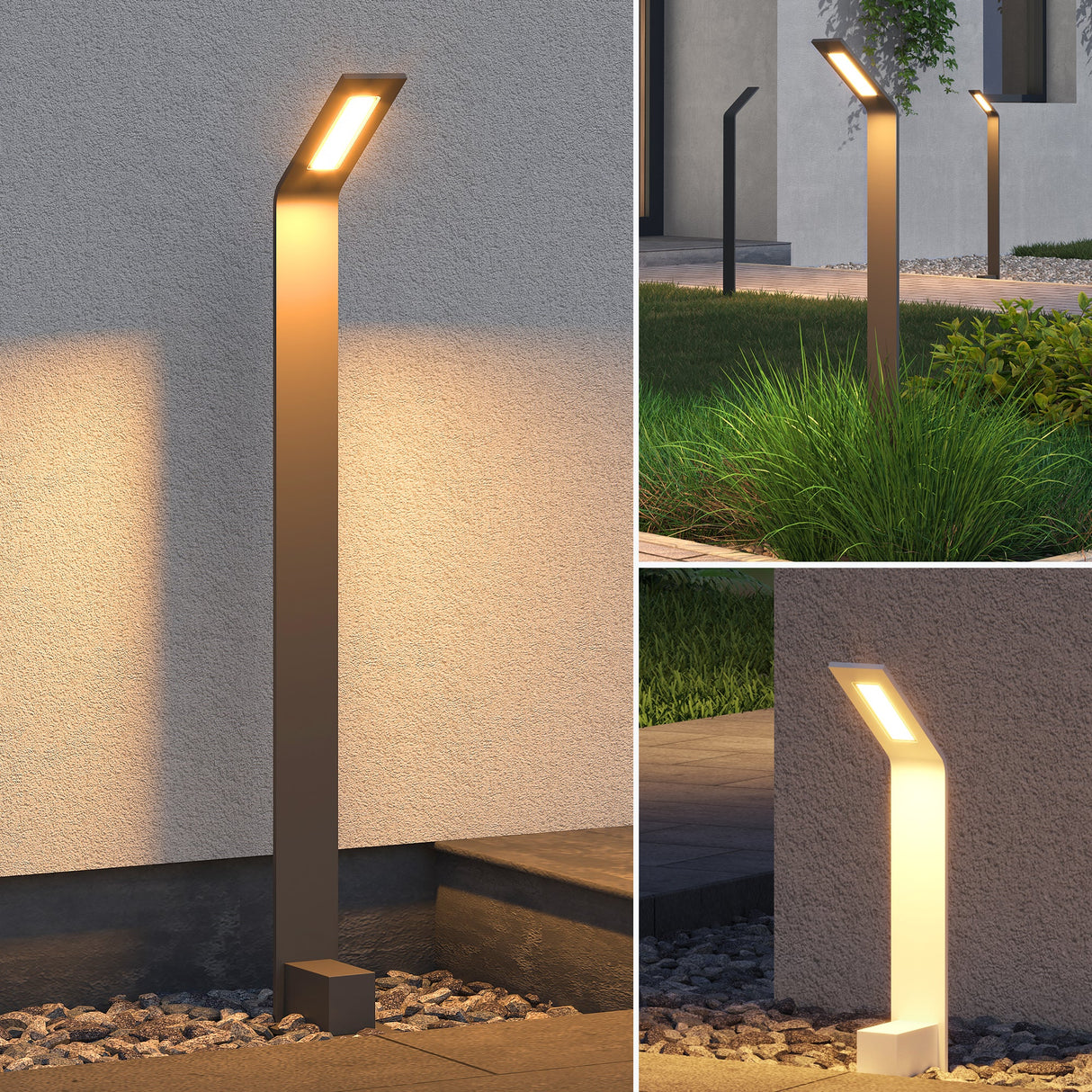 glasvilla Éclairage Extérieur IP65 | Éclairage de Chemin Extérieur | Borne Lumineuse pour Jardin, Lampadaire 3000K | Lampe d’Extérieur Lampadaire 6W Pfadfinder