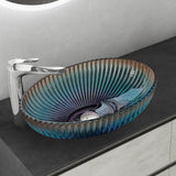 glasvilla Waschbecken Glas Aufsatzwaschbecken Glaswaschbecken Handwaschbecken Waschschale Oval Minerva08