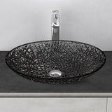 lavabo Glasvilla en verre, vasque à poser, lavabo ovale