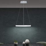 Suspension Glasvilla 50 cm, lampe LED suspendue, design ondulé dynamique, température de couleur réglable 3000K/4000K/6000K, câble 16W, idéale pour salle à manger, salon ou chambre.