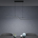 glasvilla Lámpara colgante 105cm LED Lámpara colgante Diseño lineal 3000K/4000K/6000K Cable ajustable 18W Lámpara colgante para comedor sala de estar dormitorio